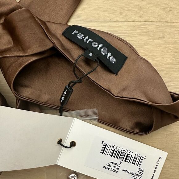 Retrofête Ross Top in Cognac Brown - Picture 2 of 2